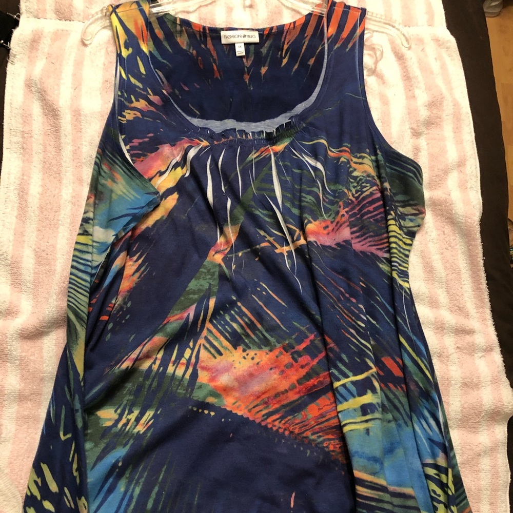 Fashion Bug Tank with Long Sides 1X
